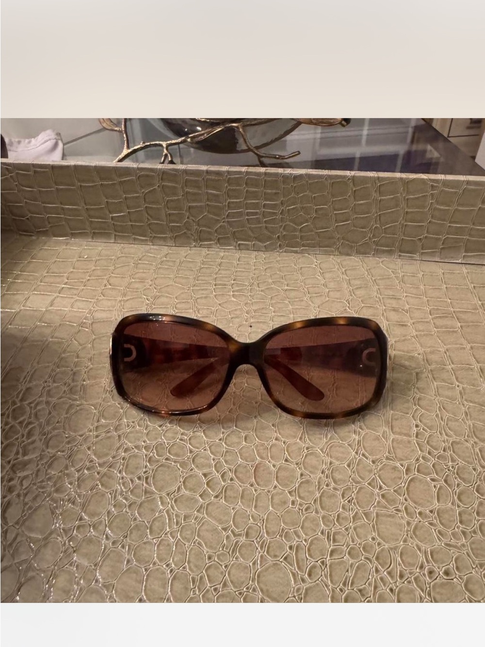 Bulgari Tortoiseshell Oversized Sunglasses with Brown Lenses